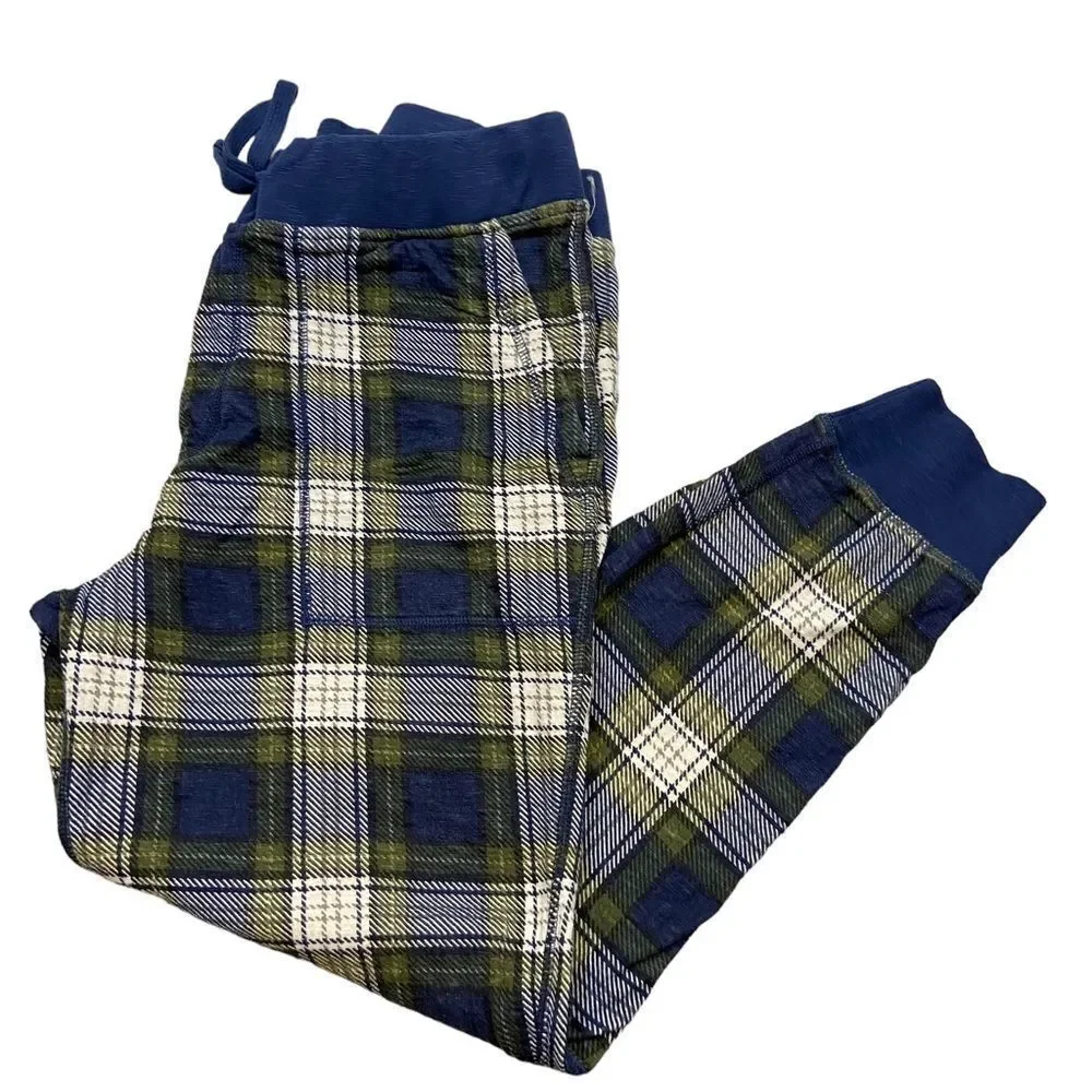 Men’s J. Crew‎ Double Knit Plaid Joggers Size Large